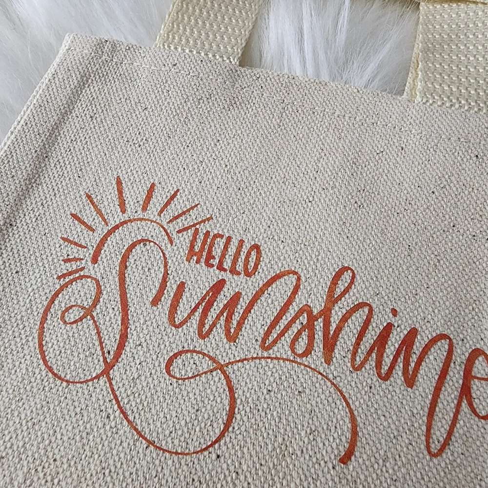 Set of 3 Canvas Bags with Inspirational Prints You Are My Sunshine